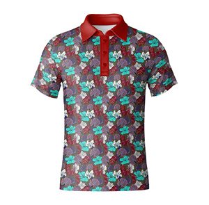 Maglietta <span class=keywords><strong>da</strong></span> Golf Trendy per Uomo con Logo/Colori Personalizzati Stampati a Trasferimento Termico in Cotone Traspirante Tessuto Lavorato a Maglia Manica Corta - Product Image 4
