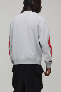 <b>Custom</b> Screen Printed Men's Sweatshirt Personalized Long Sleeve Streetwear OEM Casual Wear <b>Custom</b> Design Apparel Top Clothing - Product Image 2