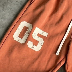Pantalones Deportivos Naranja con Logotipo Personalizado para Hombre, Cintura Elástica con Cordón, Pantalones Casuales de Algodón para Calle, Otoño, Peso Medio, Transpirables - Product Image 3