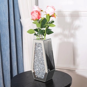 Vase de table en fer martelé craquelé transparent de luxe, support décoratif pour fleurs, pour salon, vente en gros, moderne, élégant et stylé - Product Image 5