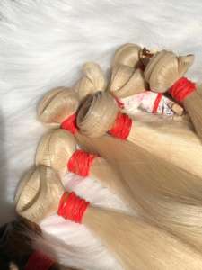 Russe Invisible Genius Super Double Peau Trame Extensions 100% Non Transformés Réel Brut Vierge Remy Cheveux Main Attaché Style Droit - Product Image 6