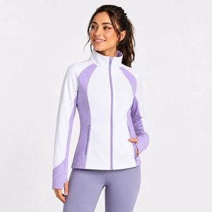 Veste softshell personnalisée pour femme, performance optimale, fermeture éclair intégrale, col montant, coupe ajustée, extensible, respirante, imperméable, écologique, vêtements de sport - Product Image 1