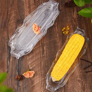 4 Pack Plastic Corn on the Cob <b>Trays</b> Elegant Dinnerware Serving <b>Trays</b> with Sweet Butter Dish Holder for Corn on Cob <b>Dinner</b> - Product Image 2