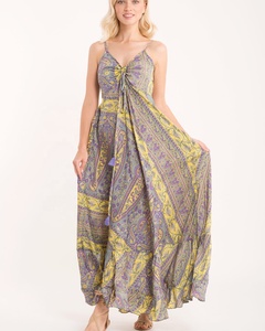 Robe de styliste bohème pour femmes, Sari en soie, élégante, nouvelle collection 2020 - Product Image 2