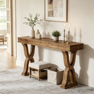 Consolle Lunga Moderna di Lusso Rustica 38 cm x 160 cm x 85 cm per Ingresso o Soggiorno - Product Image 4