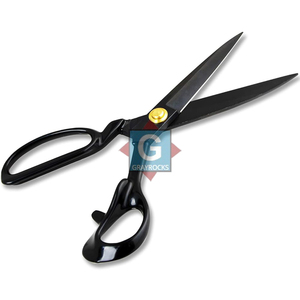 High Quality Industrial <b>Sewing</b> Fabric <b>Scissors</b> Stainless Steel Blade Rubber Handle 9 Inch Sharp Beautiful Black Color Gray Rocks - Product Image 5