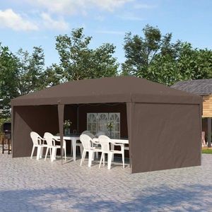 Tenda Pop-up per Feste 10FT X 20FT con 4 Pareti Laterali, Colore Caffè - Product Image 2