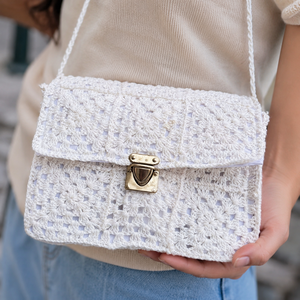 New Collection Lightweight Crochet Summer Beach Straw Bags Vintage Sling Handmade Designer Women Stylish Cross-Body Sea Grass - Product Image 1