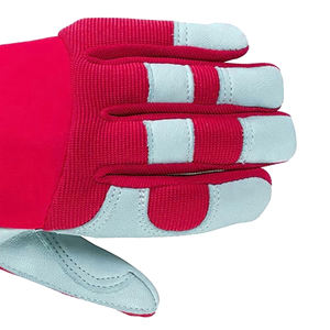 ถุงมือหนังวัวสำหรับงานช่าง งานประกอบ งานซ่อมแซม สีแดงขาว ป้องกันนิ้วมือเต็มรูปแบบ รุ่นใหม่ล่าสุด - Product Image 6