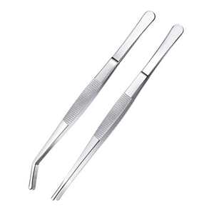 Altomme Instruments Professional Stainless Steel Culinary Tweezers Offset Chef Tools for Food Plating <b>Cooking</b> Garnishing - Product Image 1
