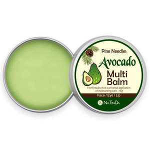Baume multi-usages aux aiguilles de pin Natinda 15g, crème hydratante pour le visage, les lèvres et le corps, formule à base de plantes pour femmes - Product Image 2