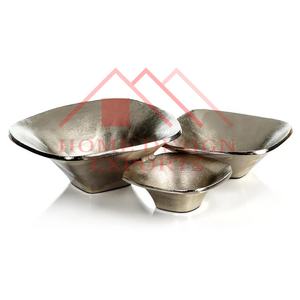 Bol à fleurs en aluminium pour piédestal de fruits pour décorations de mariage Bol décoratif en forme de best-seller/Finition brute de qualité supérieure - Product Image 1