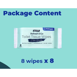 อัลซีแอน ทิชชู่เปียกแบบใช้แล้วทิ้งในโถสุขภัณฑ์ - 8 แผ่น (แพ็ค 8 ชิ้น) - Product Image 3