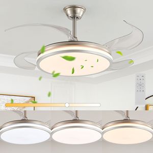 Ventilatore da Soffitto LED Moderno da 42 Pollici con Telecomando, Pale Retrattili a 2 Livelli, 6 Velocità Regolabili, Funzionamento Silenzioso, Design a 2 Livelli - Product Image 1