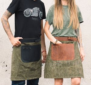 Custom Waxed Canvas Work <b>Aprons</b> for Wholesale <b>Apron</b> Restaurant Cafe <b>Garden</b> Tool Pockets for All Multipurpose <b>Aprons</b> - Product Image 1