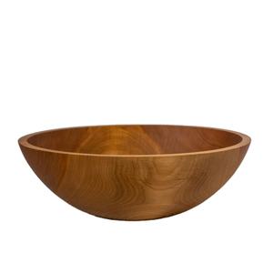 Bol de service en bois fait main, conçu pour une présentation élégante sur la table lors des dîners en famille, des célébrations et des fêtes. - Product Image 1