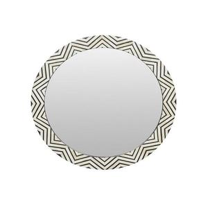 Rectangular Customized Modern Stylish Wall <b>Mirror</b> Black <b>White</b> Checkered <b>Frame</b> Handmade Wooden Bone Inlay Bohemian Design Custom - Product Image 6