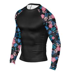 Rashguard personnalisé pour homme à manches longues, respirant, sublimé, faible MOQ, 100 % fibre de polyester, coupe compressive, extensible 4 directions haute densité - Product Image 3