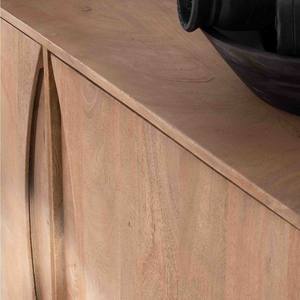 Vandana Autumn Aura <b>sideboard</b> in solid mango wood with 2 doors and integrated handles, Cabure design - Product Image 3