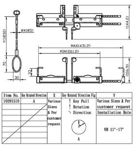 Cilindro de bloqueo para computadora portátil con cable cromado de aleación de zinc de alta resistencia, asegure su computadora portátil con facilidad usando la llave tubular - Product Image 2
