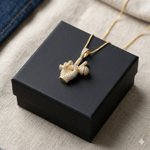 Custom 10K <b>Solid</b> <b>Gold</b> Microphone Iced Charms <b>Pendant</b> Trendy Hip Hop Fine Personalized Sign Geometric Moissanite Diamond Necklace - Product Image 4