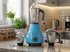 100% Heavy Duty <b>Mixer</b> <b>Grinder</b> Machine with Stainless Steel Metal 3 Jar 550W Motor <b>Mixer</b> <b>Grinder</b> For Home - Product Image 6