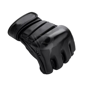 Guantes de Boxeo de Medio Dedo de Cuero PU Transpirables con Cierre para MMA/Kickboxing, Karate, Muay Thai, Entrenamiento y Grappling - Product Image 3