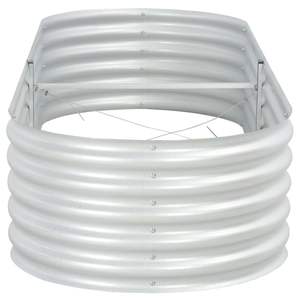 Lit surélevé de jardin en acier galvanisé 94.5 "x 31.5" x 17.3 "couleur argent - Product Image 3