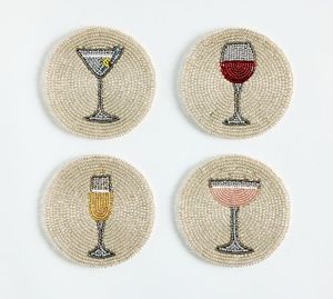 Beautiful Handcrafted Embroidery <b>Beaded</b> <b>Coaster</b> with Unique Artistic Design for Tea Coffee and Dining Table Decor - Product Image 1