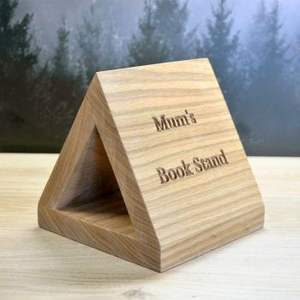 Minimalist <b>Wooden</b> <b>Desktop</b> Organizer with Documentation and Book Holder Features - Product Image 3