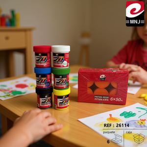 Peinture au doigt orange-rouge, jouets créatifs à coller, 50ML PINTURA DEDOS - Product Image 3