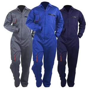 Men's Hi Visibility Reflective Workwear Uniform Cotton Safety <b>Jacket</b> and Pants with <b>Silver</b> Stripes and Pockets - Product Image 4
