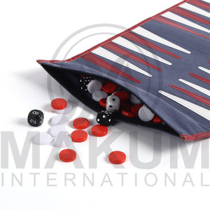 Jeu de Backgammon de Luxe en Cuir Enroulable de Haute Qualité, Très Demandé, pour le Sport et le Divertissement Familial - Product Image 4