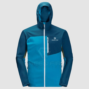 Veste softshell à capuche de haute qualité avec logo personnalisé sur le devant, respirante, coupe-vent, écologique - Product Image 2