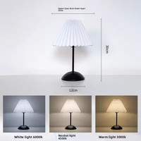 Lampe de table LED moderne en fer plissé, rechargeable 5V DC, pour salon, décorative, avec contrôle tactile, écologique, à batterie, simple