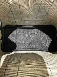 Luxury Designer Women Handbag <b>Mini</b> Garden Party Canvas with <b>Black</b> Negonda Leather <b>Bag</b> - Product Image 6