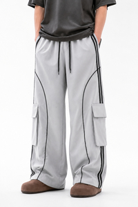 Conjunto familiar a juego 2026: Camiseta holgada y pantalones cargo de pierna ancha para padres e hijos, estilo casual urbano - Product Image 5