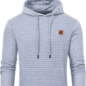 High Quality Oversized Pullover Hoodies 100% Cotton Heavy Weight Fleece Breathable Plain Dyed Knitted Spring Long Sleeve <b>White</b> - Product Image 3