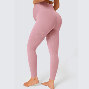 Legging de maternité haut de gamme en tissu doux, taille haute et longueur intégrale, pour un port décontracté et un confort quotidien - Product Image 2