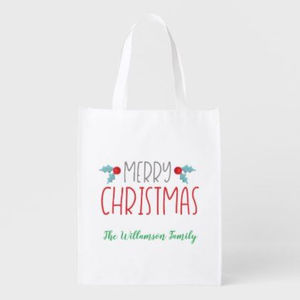 Sac fourre-tout de Noël personnalisé de qualité supérieure Article en soie personnalisé Style motif lettre Promotion Aus - Product Image 2