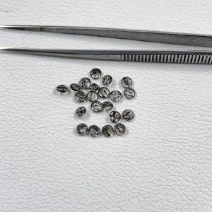 ควอตซ์รูไทเลตสีดำธรรมชาติ 4 มม. ทรงกลมเจียระไนแบบเหลี่ยมเพชร ขายดี สำหรับทำเครื่องประดับ ผู้จัดจำหน่าย - Product Image 4