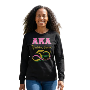 T-shirt à manches longues pour femme, noir et doré, en coton premium, avec motif graphique, décontracté, mode, pour tous les jours - Product Image 6
