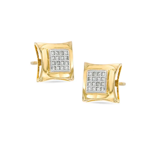 Screw <b>Back</b> 0.25 TCW Real Round Diamond Stud <b>Earrings</b> in 10K White Gold | Secure Diamond <b>Earrings</b> for Women | Fine Jewelry Gift - Product Image 2