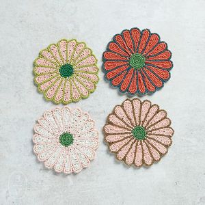 Artistic Handmade <b>Beaded</b> Embroidery <b>Coaster</b> with Detailed Traditional Work for Elegant Home Decoration Dining and Table Accessor - Product Image 1
