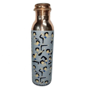 Artículo de artesanía india de alta calidad, nueva botella de agua de cobre decorativa para el hogar con estilo, diseño único duradero, producto estándar superior - Product Image 4