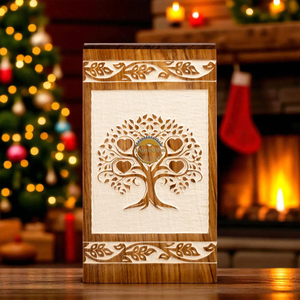 Ocean Inspired Resin & Natural Wood Cremation Urn Handmade Blue Wave Funeral Ashes <b>Box</b> by AYAANS - Product Image 3