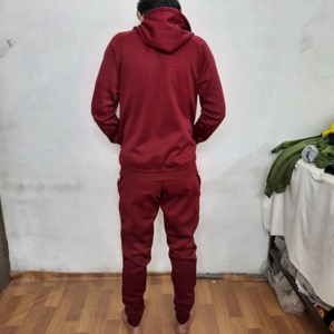 Ensemble de survêtement deux pièces pour homme, en molleton de laine écologique, respirant, à taille élastique, motif pierre 100% - Product Image 3