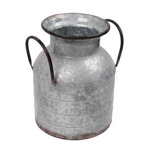 High Trending Manufacturer & Exporter of <b>Galvanized</b> Milk Container Classic Indian Stylish Planter Handmade Milk Can - Product Image 1
