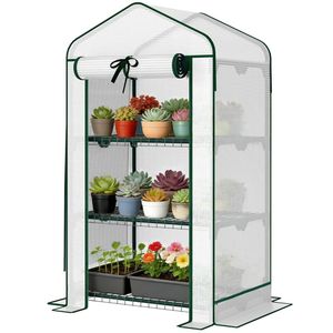 Mini serre blanche pour plantes, support pour jardin, pour la culture de légumes et de fleurs - Product Image 5