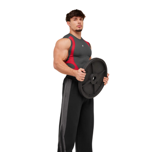 Débardeur de compression gris onyx pour homme – Vêtement de sport, d'entraînement et d'activewear, extensible et respirant - Product Image 3